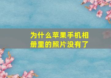 为什么苹果手机相册里的照片没有了