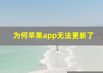 为何苹果app无法更新了