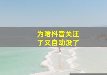 为啥抖音关注了又自动没了