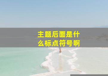 主题后面是什么标点符号啊