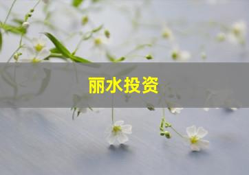 丽水投资