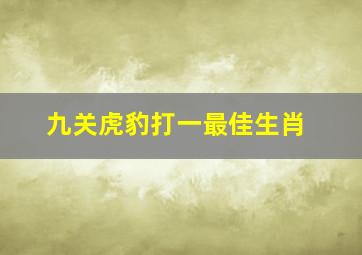 九关虎豹打一最佳生肖