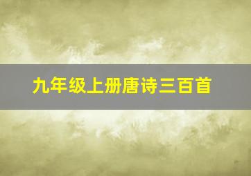 九年级上册唐诗三百首