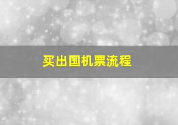 买出国机票流程