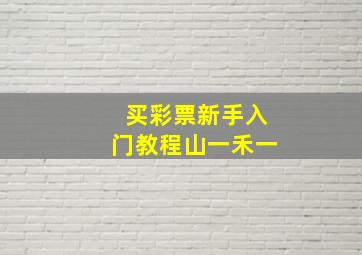 买彩票新手入门教程山一禾一