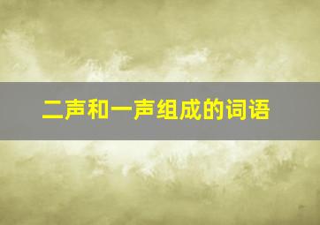 二声和一声组成的词语