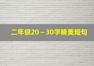 二年级20～30字精美短句