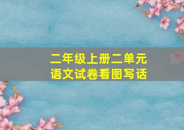 二年级上册二单元语文试卷看图写话