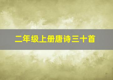 二年级上册唐诗三十首