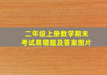 二年级上册数学期末考试易错题及答案图片