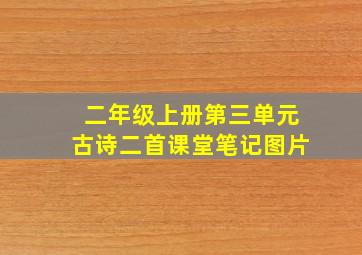 二年级上册第三单元古诗二首课堂笔记图片