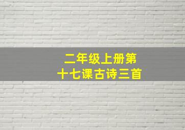 二年级上册第十七课古诗三首