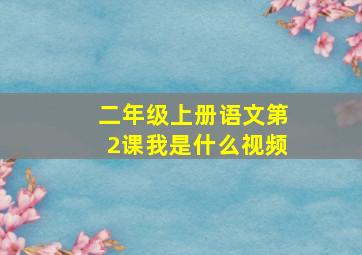 二年级上册语文第2课我是什么视频