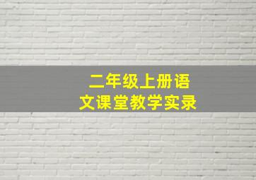 二年级上册语文课堂教学实录