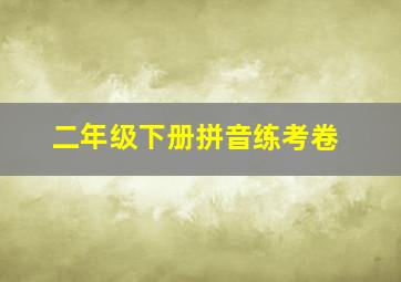 二年级下册拼音练考卷