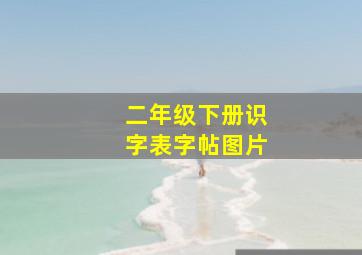 二年级下册识字表字帖图片