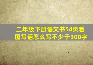 二年级下册语文书54页看图写话怎么写不少于300字