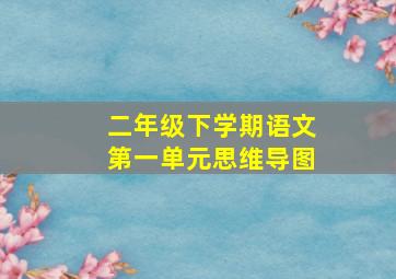 二年级下学期语文第一单元思维导图