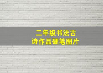 二年级书法古诗作品硬笔图片