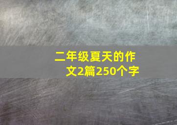 二年级夏天的作文2篇250个字