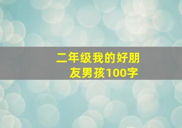 二年级我的好朋友男孩100字