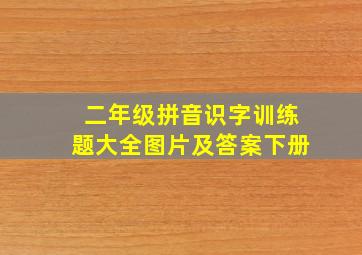 二年级拼音识字训练题大全图片及答案下册