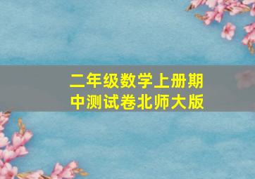 二年级数学上册期中测试卷北师大版