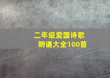 二年级爱国诗歌朗诵大全100首