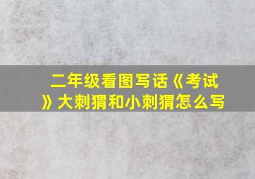 二年级看图写话《考试》大刺猬和小刺猬怎么写