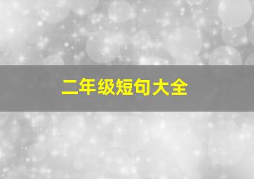 二年级短句大全