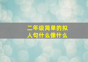 二年级简单的拟人句什么像什么