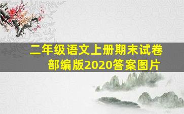 二年级语文上册期末试卷部编版2020答案图片