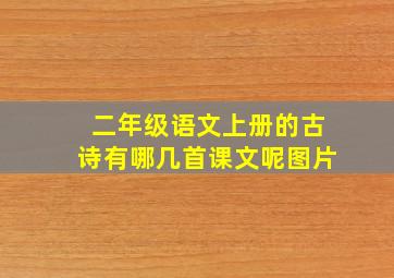 二年级语文上册的古诗有哪几首课文呢图片