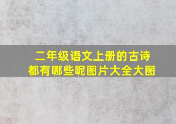 二年级语文上册的古诗都有哪些呢图片大全大图