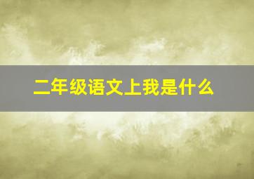 二年级语文上我是什么