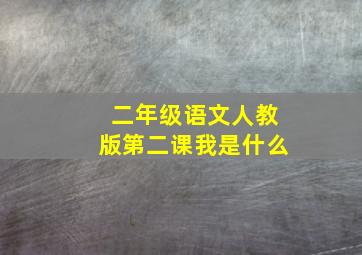 二年级语文人教版第二课我是什么