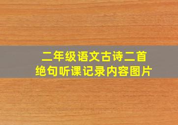 二年级语文古诗二首绝句听课记录内容图片