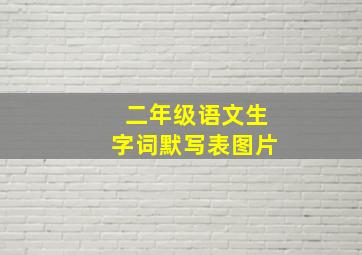 二年级语文生字词默写表图片