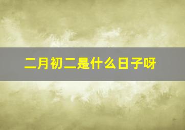 二月初二是什么日子呀