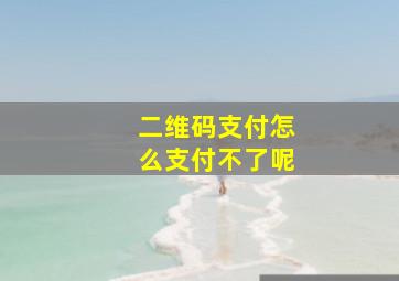 二维码支付怎么支付不了呢