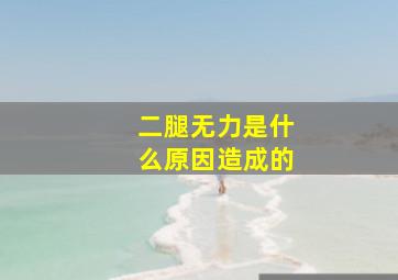 二腿无力是什么原因造成的