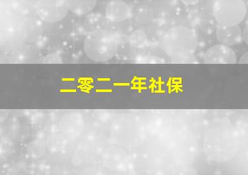 二零二一年社保