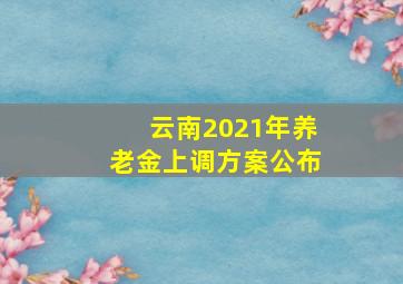 云南2021年养老金上调方案公布