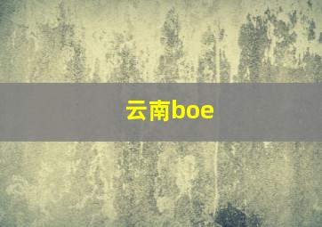 云南boe