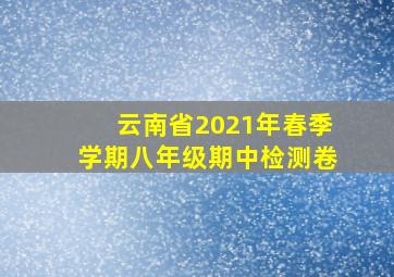 云南省2021年春季学期八年级期中检测卷