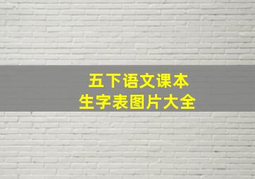 五下语文课本生字表图片大全