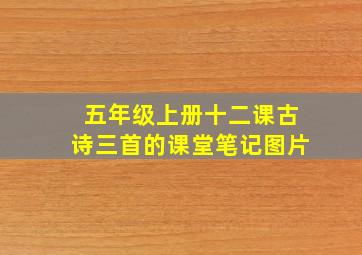 五年级上册十二课古诗三首的课堂笔记图片