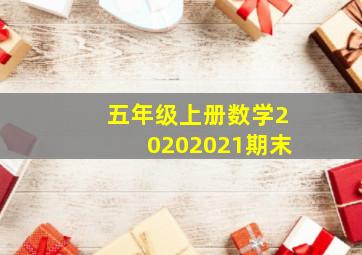 五年级上册数学20202021期末