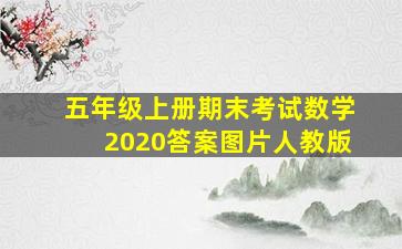 五年级上册期末考试数学2020答案图片人教版