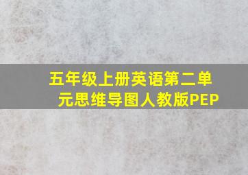 五年级上册英语第二单元思维导图人教版PEP